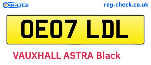 OE07LDL are the vehicle registration plates.