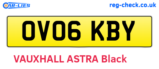 OV06KBY are the vehicle registration plates.