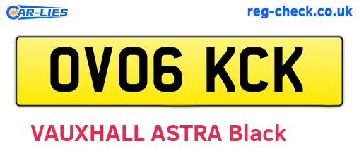 OV06KCK are the vehicle registration plates.