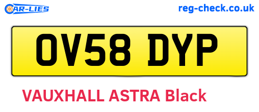 OV58DYP are the vehicle registration plates.