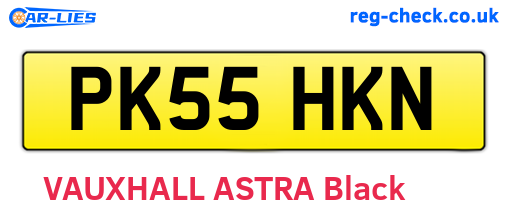 PK55HKN are the vehicle registration plates.