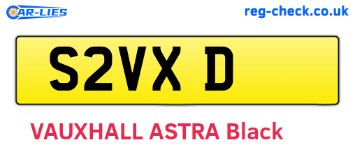 S2VXD are the vehicle registration plates.
