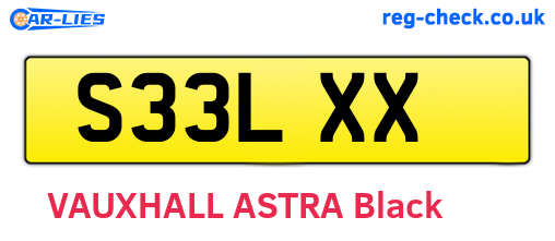 S33LXX are the vehicle registration plates.