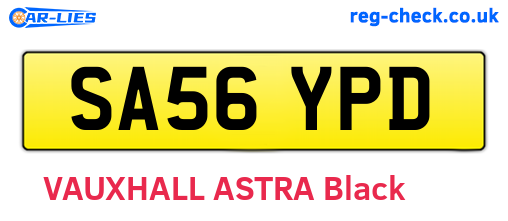 SA56YPD are the vehicle registration plates.