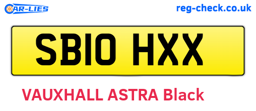 SB10HXX are the vehicle registration plates.