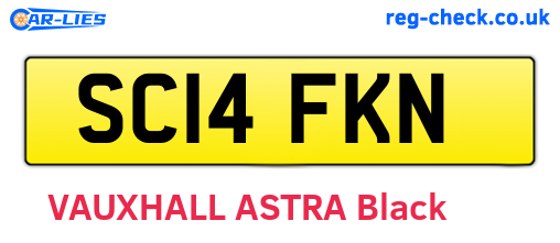 SC14FKN are the vehicle registration plates.