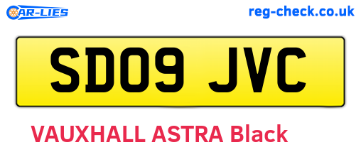 SD09JVC are the vehicle registration plates.