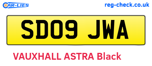 SD09JWA are the vehicle registration plates.