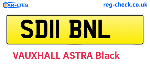 SD11BNL are the vehicle registration plates.