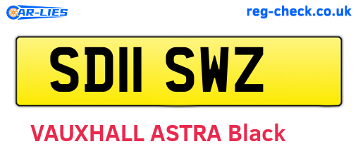 SD11SWZ are the vehicle registration plates.
