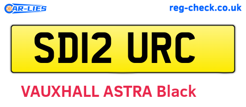 SD12URC are the vehicle registration plates.