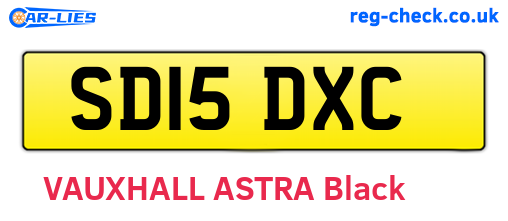 SD15DXC are the vehicle registration plates.