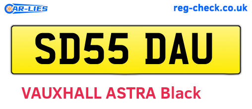 SD55DAU are the vehicle registration plates.