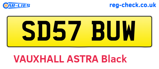 SD57BUW are the vehicle registration plates.