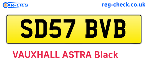 SD57BVB are the vehicle registration plates.