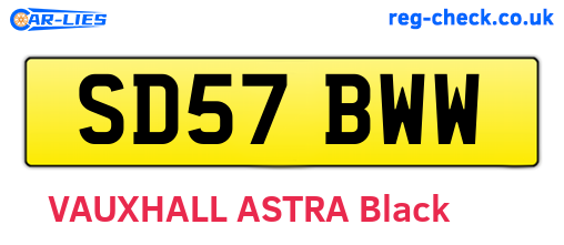 SD57BWW are the vehicle registration plates.