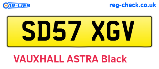 SD57XGV are the vehicle registration plates.
