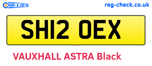 SH12OEX are the vehicle registration plates.