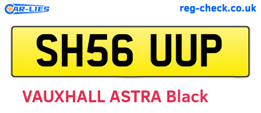 SH56UUP are the vehicle registration plates.