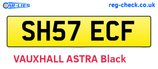SH57ECF are the vehicle registration plates.