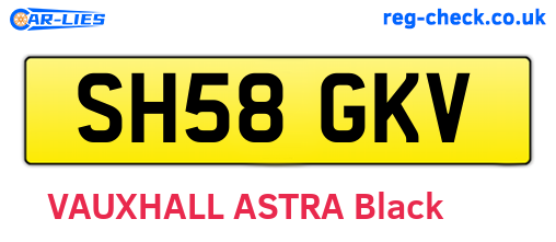 SH58GKV are the vehicle registration plates.