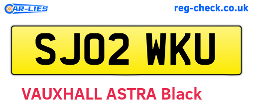 SJ02WKU are the vehicle registration plates.