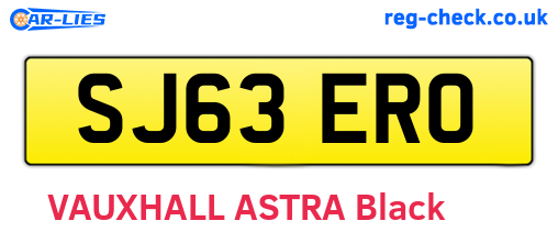SJ63ERO are the vehicle registration plates.