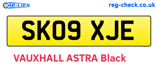 SK09XJE are the vehicle registration plates.