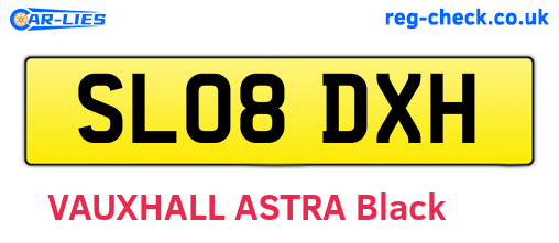 SL08DXH are the vehicle registration plates.