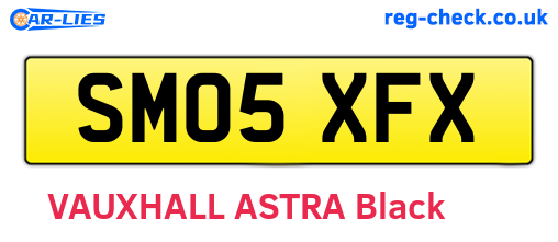 SM05XFX are the vehicle registration plates.