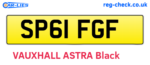 SP61FGF are the vehicle registration plates.