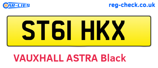 ST61HKX are the vehicle registration plates.