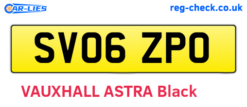 SV06ZPO are the vehicle registration plates.