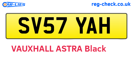 SV57YAH are the vehicle registration plates.