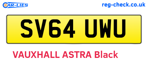 SV64UWU are the vehicle registration plates.