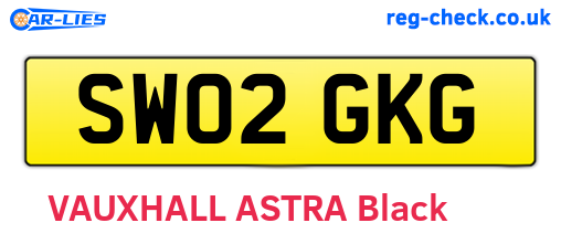 SW02GKG are the vehicle registration plates.
