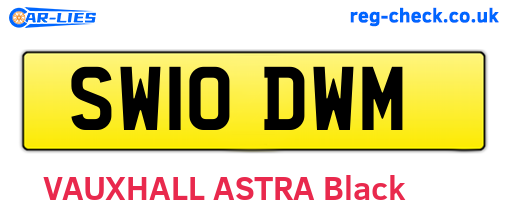 SW10DWM are the vehicle registration plates.