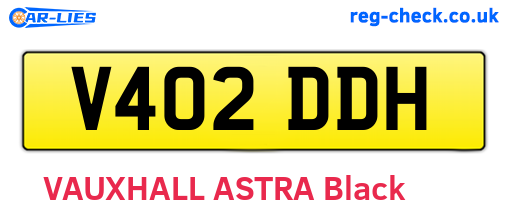 V402DDH are the vehicle registration plates.