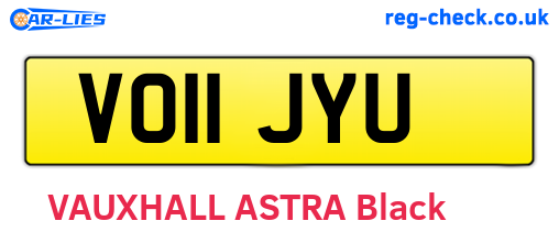 VO11JYU are the vehicle registration plates.