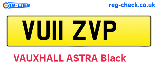 VU11ZVP are the vehicle registration plates.