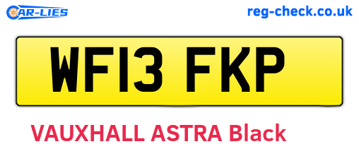 WF13FKP are the vehicle registration plates.