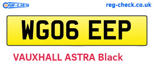 WG06EEP are the vehicle registration plates.