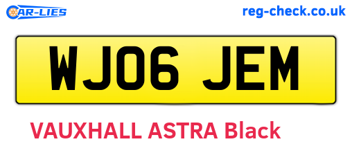 WJ06JEM are the vehicle registration plates.