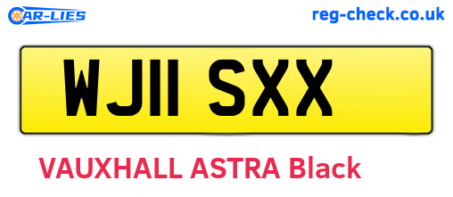 WJ11SXX are the vehicle registration plates.
