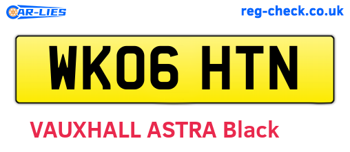 WK06HTN are the vehicle registration plates.