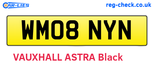 WM08NYN are the vehicle registration plates.