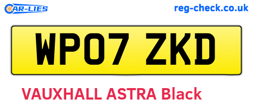 WP07ZKD are the vehicle registration plates.