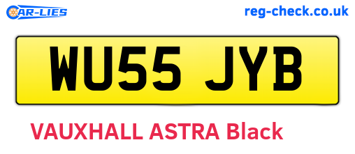 WU55JYB are the vehicle registration plates.