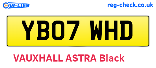 YB07WHD are the vehicle registration plates.