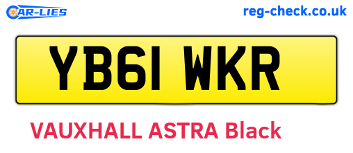 YB61WKR are the vehicle registration plates.